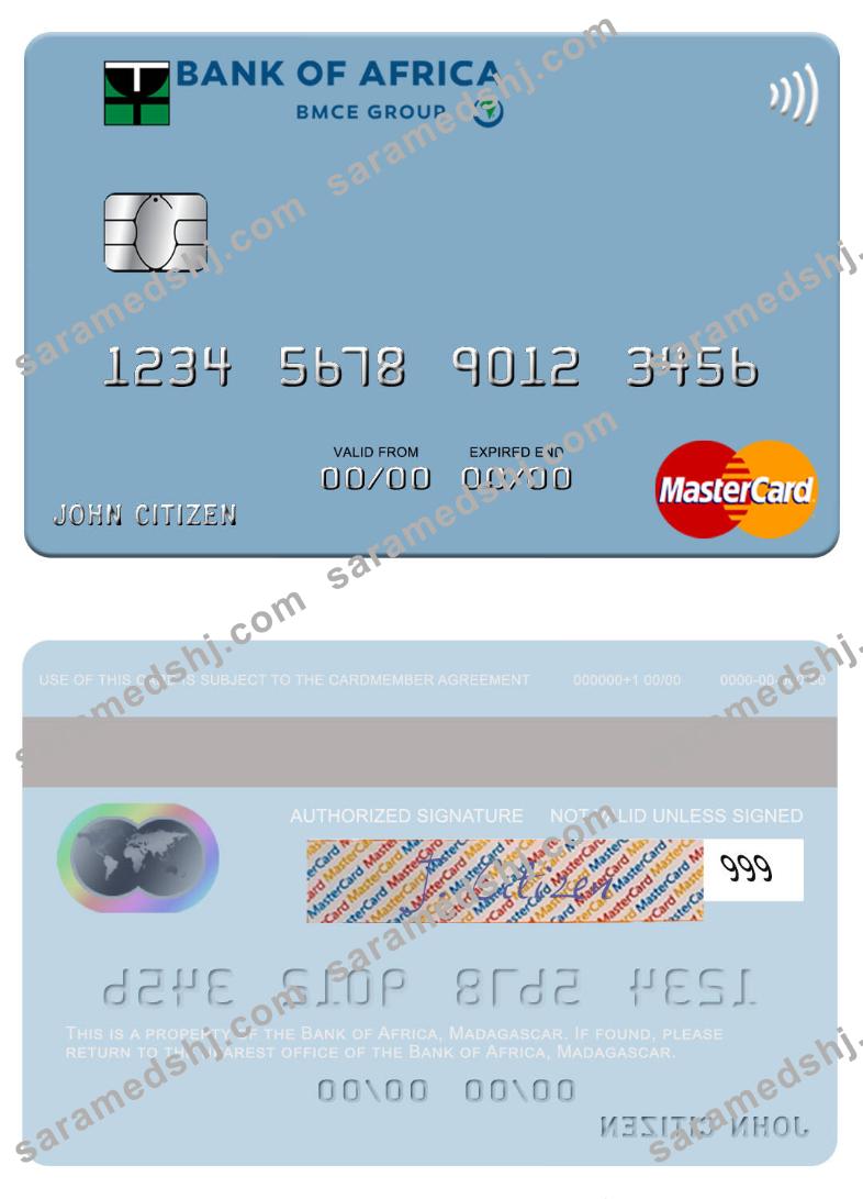 Madagascar Bank of Africa mastercard
